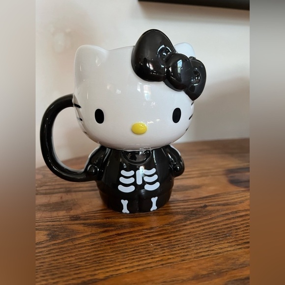 HELLO Kitty halloween skeleton mug HTF - Picture 1 of 2